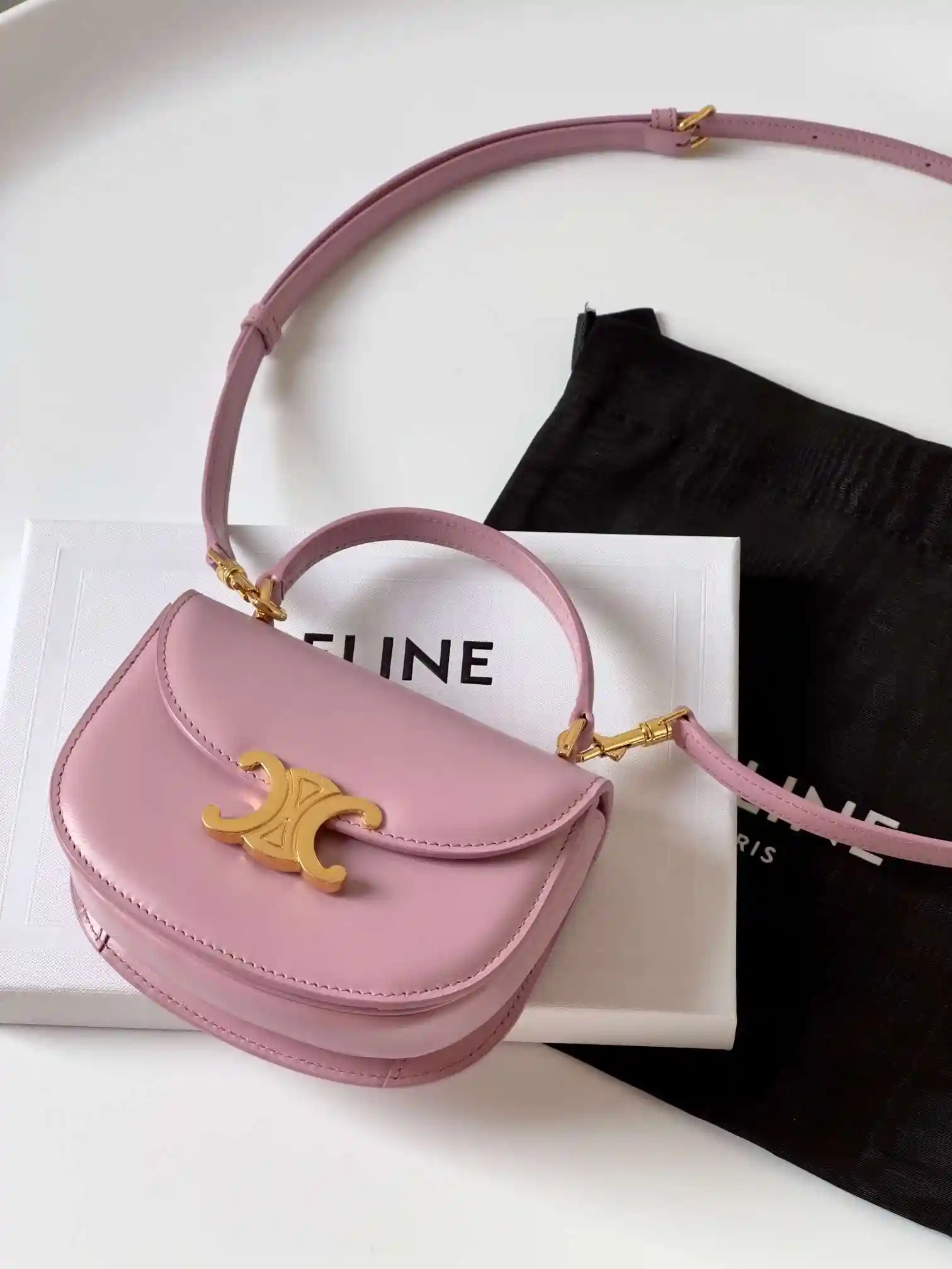 Tui Deo Cheo Nu Celine Mini Handle Mau Hong Sieu Cap 15 7
