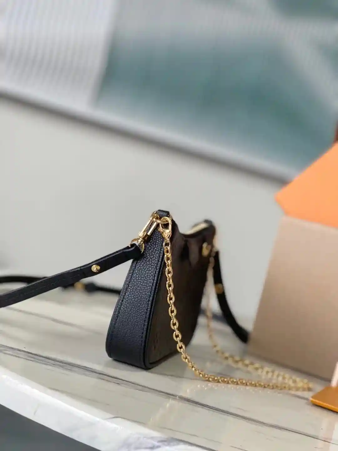 Replica Designer Bags | PRADA CLEO SHOULDER BAG 22 IN BLACK BRUSHED LAMBSKIN WITH CLASP CLOSURE