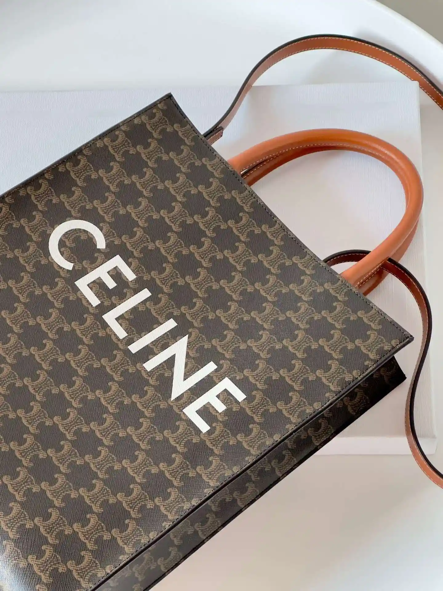 Tui Xach Celine Tote Triomphe Canvas Sieu Cap Quai Cau Vong 28x32cm 7